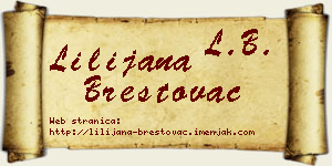 Lilijana Brestovac vizit kartica